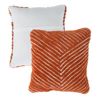 Title: Modern Geometric Decorative Throw Pillow and Insert- Home Decor Diagonal Stripe Accent Pillow with Hidden Zipper, 18 Inch by Lavish Home Color: Burnt Orange