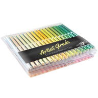 Colored Pencil Set 72 Count Pre-Sharpened Adult Coloring Drawing Sketch Art in Case by Artist Grade