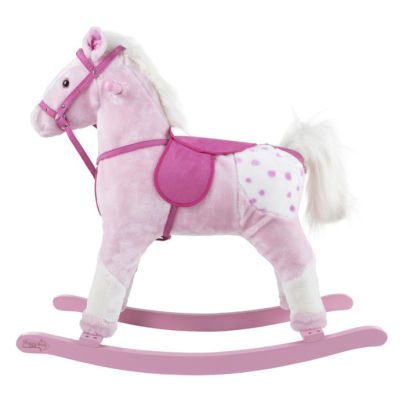 pink rocking horse with sound