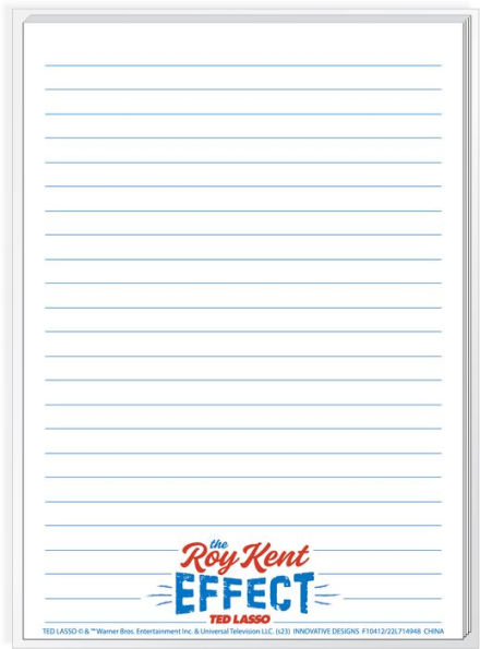 Ted Lasso Kent Effect 100 pg. Notepad