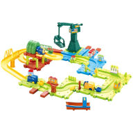 Title: Toy Train for Toddlers - 58 Piece Plastic Deluxe Train Set with Adjustable Tracks and Battery-Operated Trains for Boys and Girls by Hey! Play!