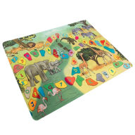 Title: Baby Play Mat for Kids, Microfiber Flannel Fleece & Foam Mat Nonslip Back Safari Animals, Letters & Numbers for Toddlers Boys and Girls by Hey! Play!