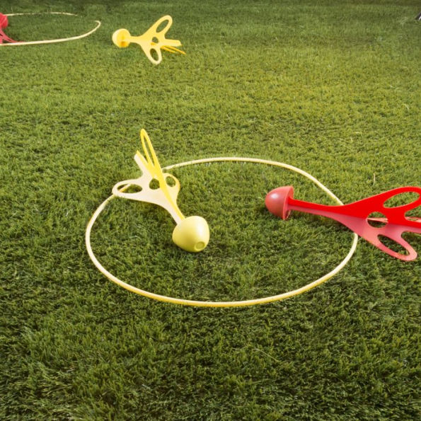 Lawn Darts Outdoor Game with 4 Plastic Giant Darts with Rounded Rubber Tips for Yard, Games for Adults and Kids by Hey! Play!