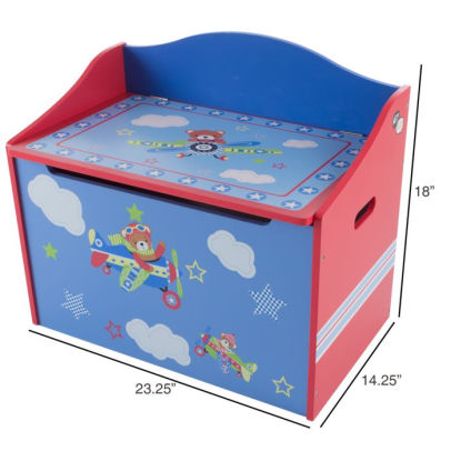 blue toy chest
