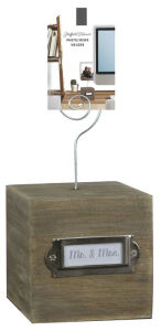 Title: 3X3 Cube Photo Holder - Natural