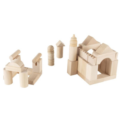 wooden block set with storage