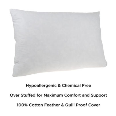 New Dreamworld Luxury Duck Feather /& Down Pillow 100/% Cotton Cover BNIB