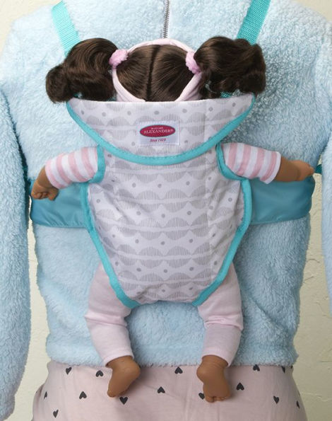 Soft Gray Fabric Doll Carrier