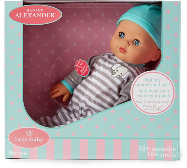 Madame Alexander - Babble Baby Stripe 14 Inch Baby Doll