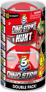 Title: 5 SURPRISE Dino Strike Hunt Series 3 Mystery Collectible Capsule 2 Pack by ZURU