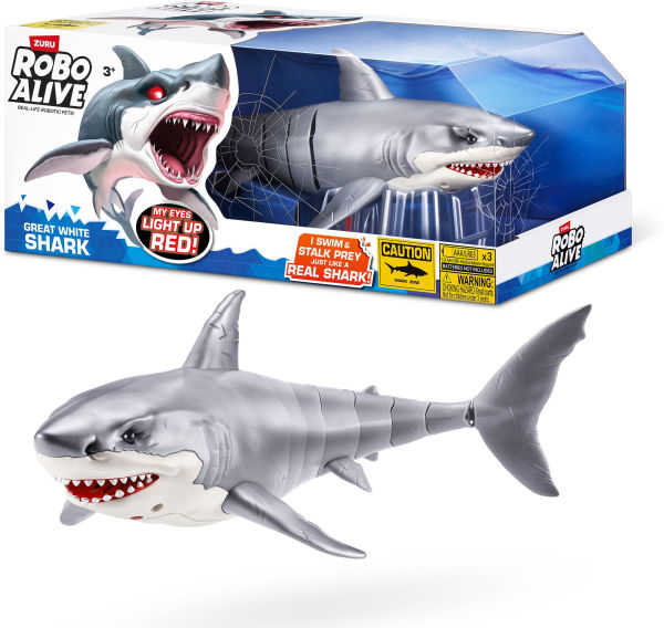 S001-ROBO ALIVE - SHARK ATTACK - SERIES 1-SWIMMING SHARK- WINDOW BOX - 6PCS/CTN