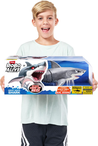 S001-ROBO ALIVE - SHARK ATTACK - SERIES 1-SWIMMING SHARK- WINDOW BOX - 6PCS/CTN