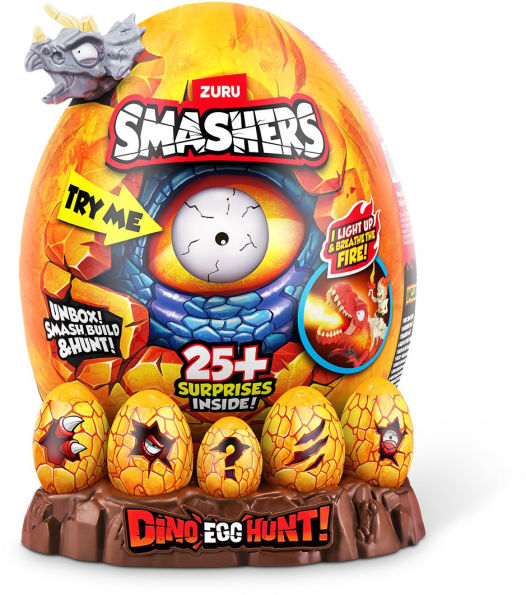 S001-SMASHERS-DINO EGG HUNT - SERIES 1 - EPIC EGG - SHRINK WRAP-4PCS/CTN