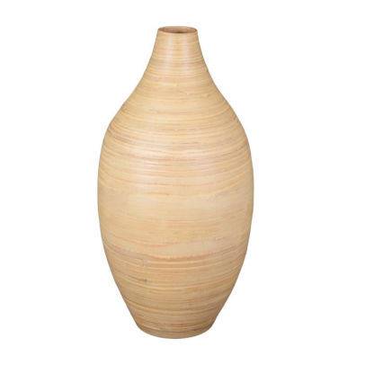 Villacera Handcrafted 16 Inch Tall Natural Bamboo Vase Decorative