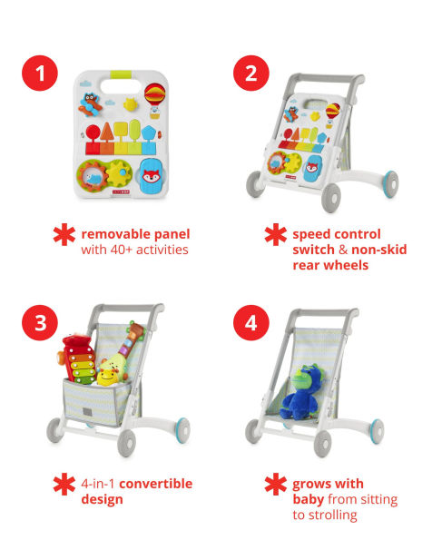 Explore & More 4-in-1 Grow Along Activity Walker Baby Toy