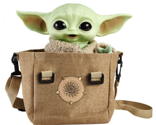Star Wars The Child Plush Toy, 11-in Yoda Baby Figure with Carrying Satchel from The Mandalorian