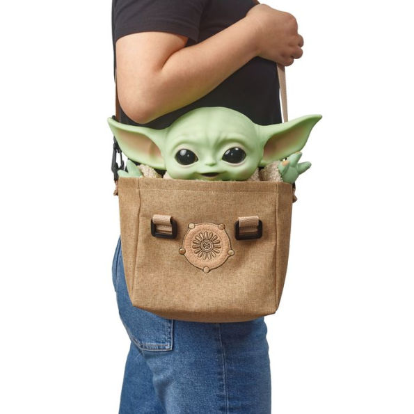 Star Wars The Child Plush Toy, 11-in Yoda Baby Figure with Carrying Satchel from The Mandalorian