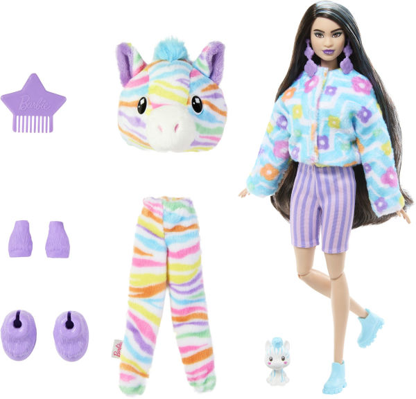 Cutie Reveal Color WOW Series Barbie Zebra