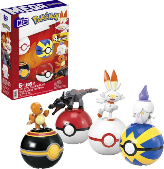 MEGA Pokemon Fire-Type Trainer Team