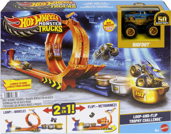 Hot Wheels Monster Trucks Loop & Flip Trophy Challenge