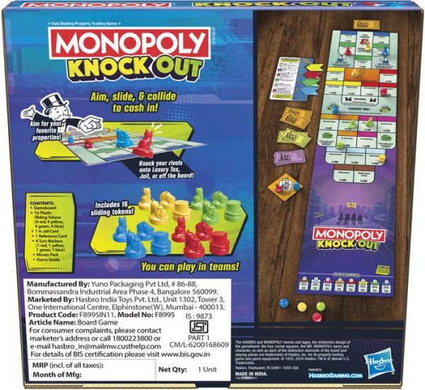 Monopoly Knockout Family Party Board Game