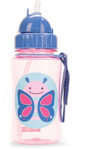 Title: Zoo Straw Bottle 13 oz Butterfly