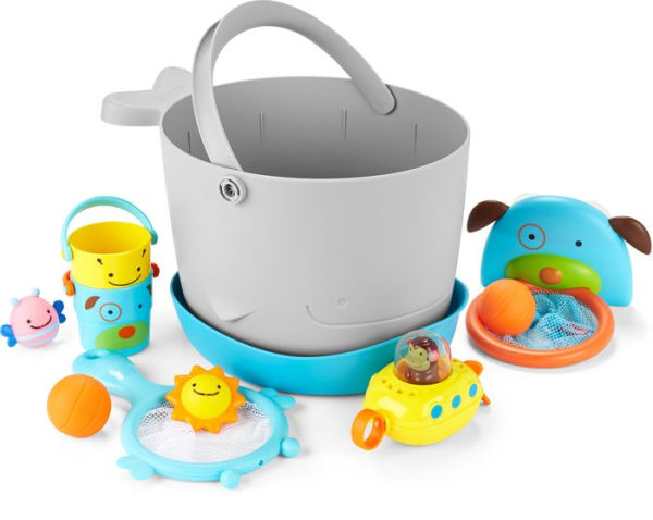 Skip Hop MOBY toy-filled bath bucket gift set