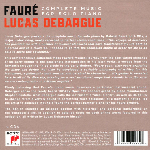 Fauré: Complete Music for Solo Piano