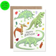 Title: Glowing Dinosaur Bones Birthday Card