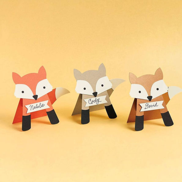 Fall Foxes Placecard Kit