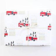 Title: Firetruck Birthday Flat Wrap