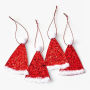 Glitter Santa Hat Tags