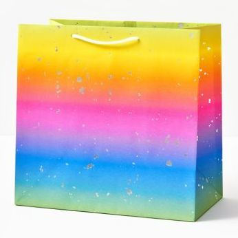 Ombre Rainbow Fleck Large Gift Bag