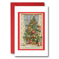 Title: Vintage Christmas Tree Card