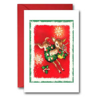 Title: Mini Vintage Reindeer Christmas Card