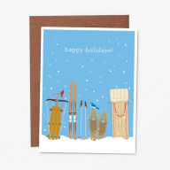 Title: Snowy Sleds Holiday Card