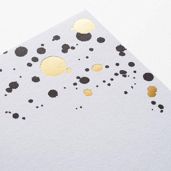 Black and Gold Splatter Craft Paper
