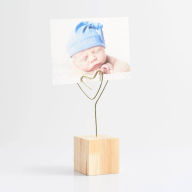 Title: Heart Shaped Wood Photo Clip