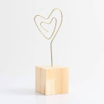 Alternative view 2 of Heart Shaped Wood Photo Clip