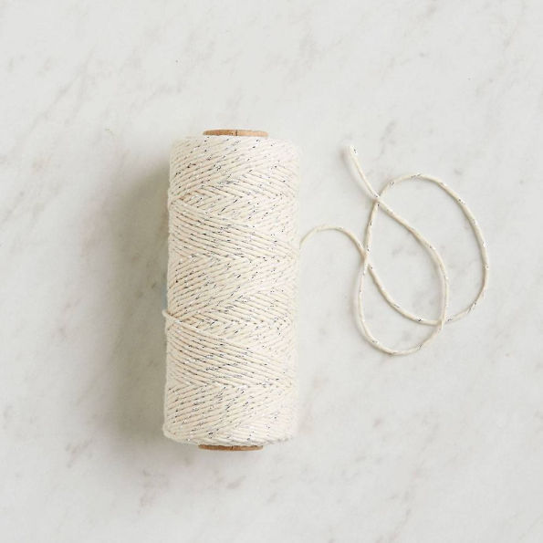 Silver Metallic Natural Twine Spool