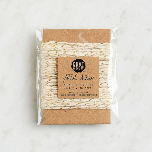 Gold Metallic/Natural Twine Card 10yd