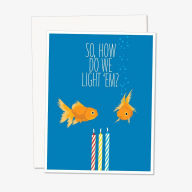 Title: Underwater Candles Birthday Card