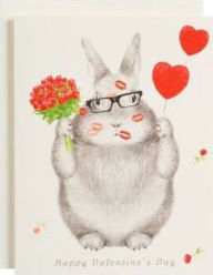 Title: VDAY Bunny with hearts & kisses, Author: WENDY MASON