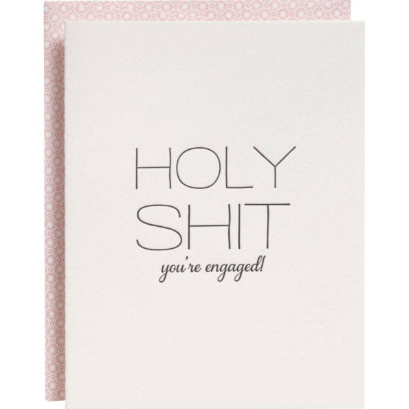 Holy Shit You're Engaged! Wedding Card