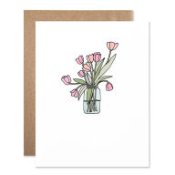 Title: Coral Tulip Greeting Card