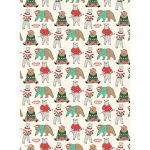 Alternative view 2 of Holiday Bears In Sweaters Flat Wrap