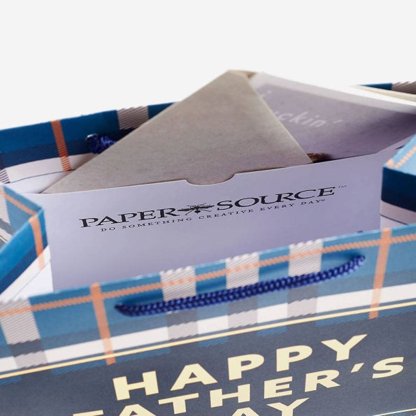 Father's Day Plaid Large Gift Bag