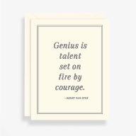 Title: Genius Is Talent Graduation Card