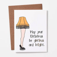 Title: Glorious and Bright Lamp Holiday Card