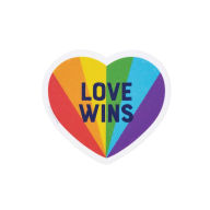 Title: Love Wins Colorful Heart Sticker